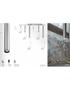 Flos f7651061 campanas tubulares 2 g9 eu todo satinado